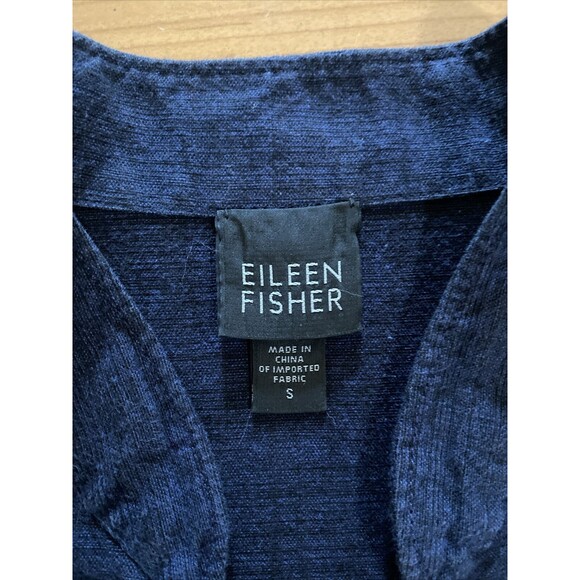 Eileen‎ Fisher Navy Blue Cotton Button Up Light Boxy Jacket -Size S - Picture 8 of 12